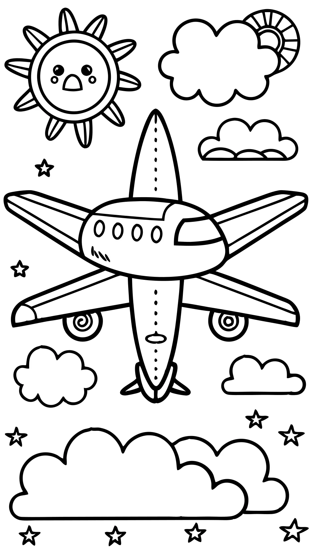 coloriages d’avion imprimables